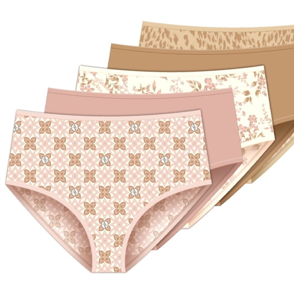 Adrienne Vittadini Women's Stretch Microfiber Brief Panties Set of 5